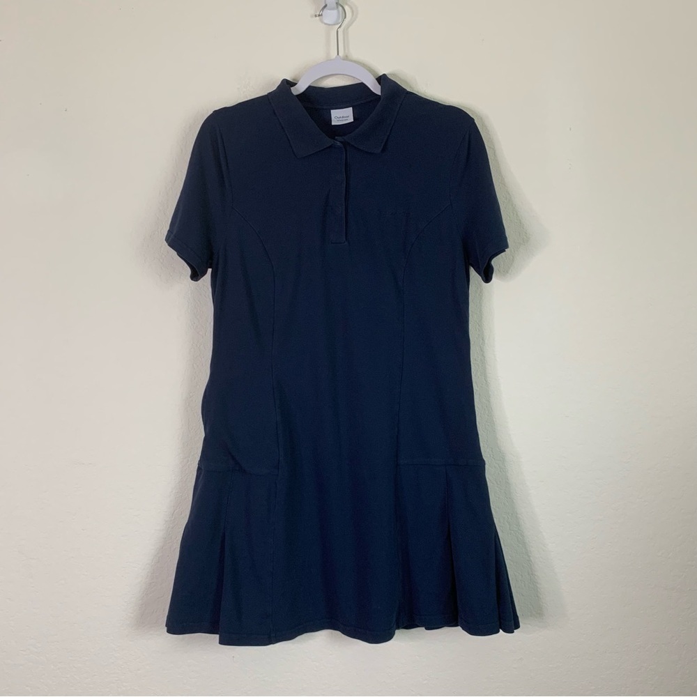 Outdoor voices blue lantana SS sport polo dress L